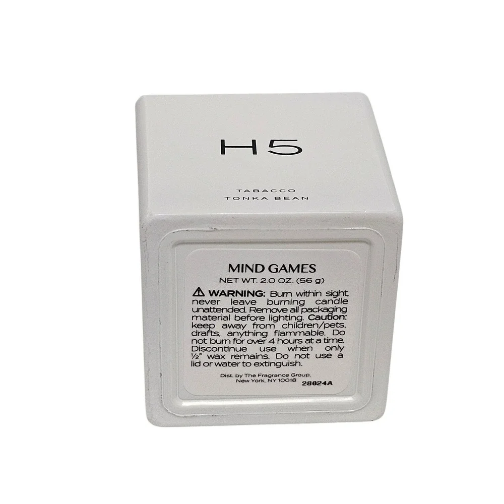 Mind Games H5‎ White Queen Tobacco Tonka Bean Scented Candle 2 oz. Travel Size